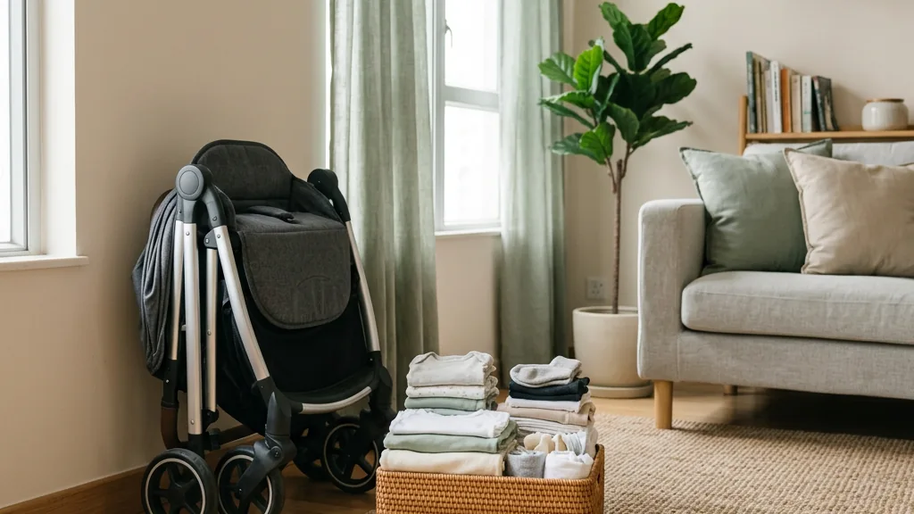 Baby stroller and household baby supplies