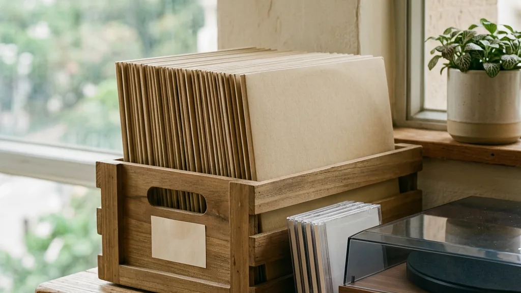 Records in individual protective sleeves